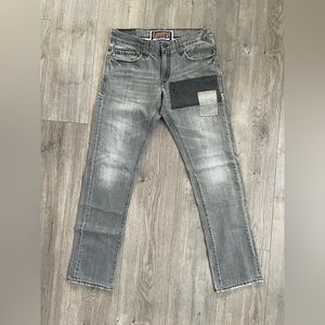 LEVIS Custom Patchwork Distressed Denim Jeans